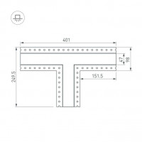 Тройник Arlight SL-LINIA45-FANTOM 030107