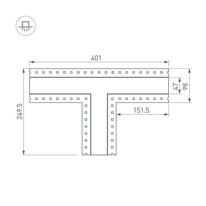 Тройник Arlight SL-LINIA45-FANTOM 030107
