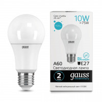 Лампа светодиодная Gauss E27 10W 4100K груша матовая 23220