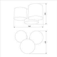 Потолочный светильник TK Lighting 4391 Mona Gray