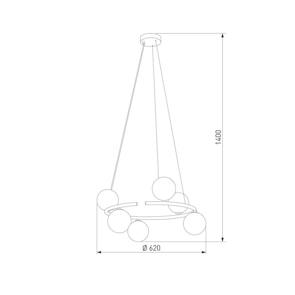 Подвесная люстра TK Lighting 6843 Anabelle a068409