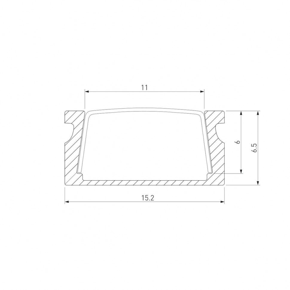 Профиль алюминиевый с рассеивателем Elektrostandard LL-2-ALP006 a053620
