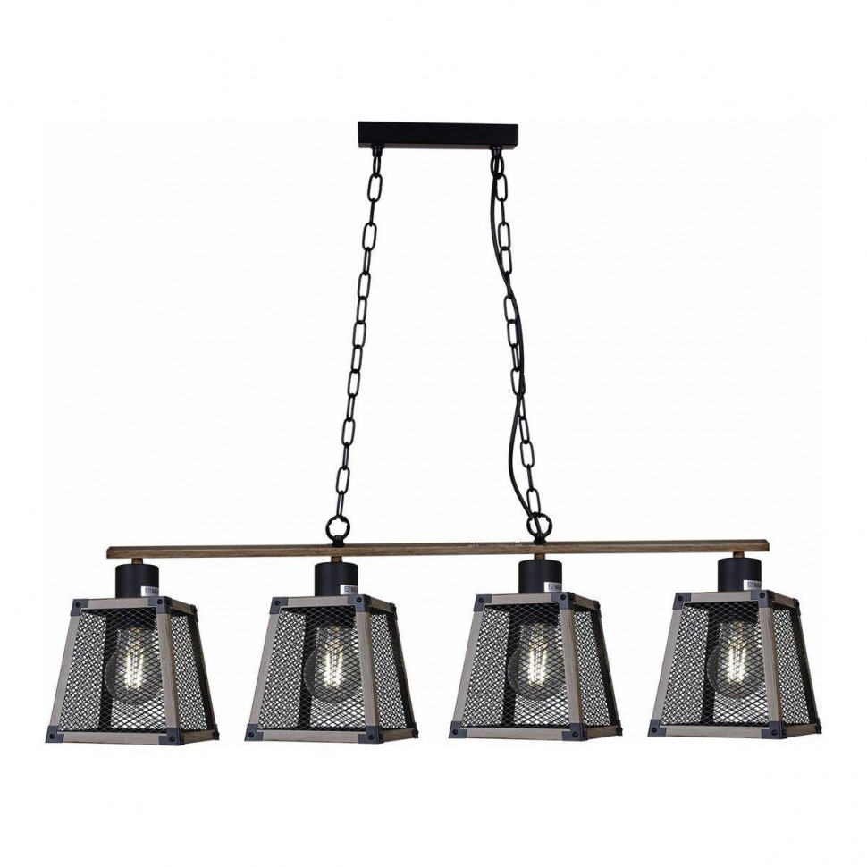 Подвесная люстра Illumico IL1006-4LL-05 BK WOOD