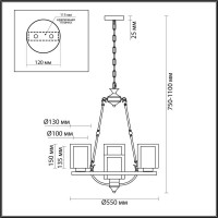Подвесная люстра Lumion Riverly 6524/4