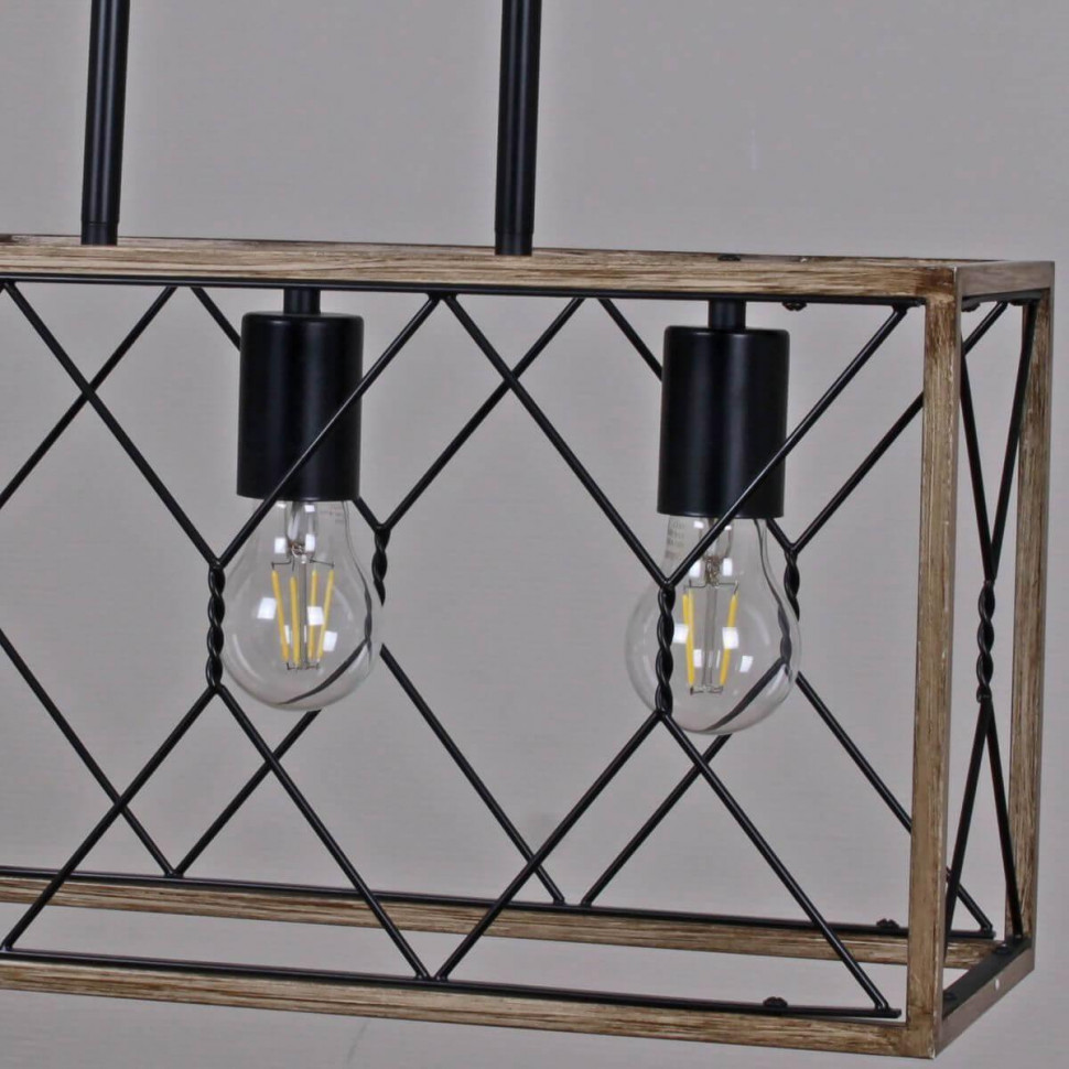 Подвесная люстра Illumico IL1008-3LL-05 BK WOOD