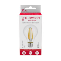 Лампа светодиодная филаментная Thomson E27 13W 4500K груша прозрачная TH-B2368