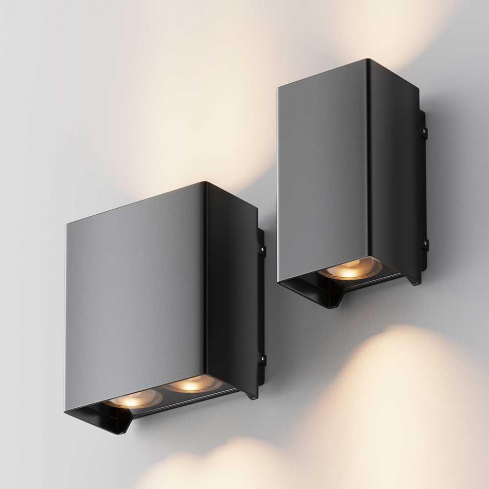 Уличный настенный светильник Maytoni Shell O570WL-L10B3K