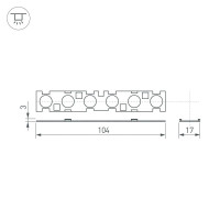 Экран линзованный Arlight SL-LINE-W20-55deg-540 041793