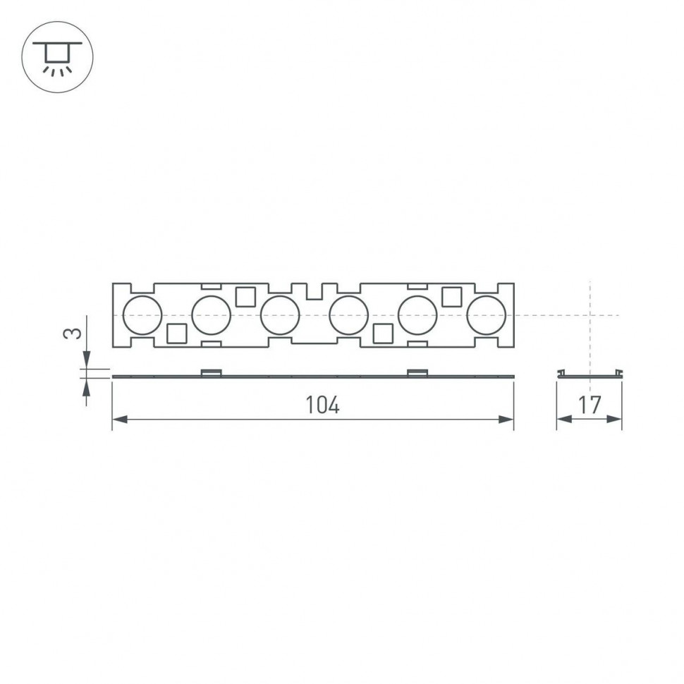 Экран линзованный Arlight SL-LINE-W20-55deg-540 041793