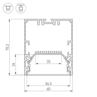 Профиль Arlight SL-Line-6070-2000 Anod 028993