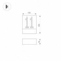 Уличный настенный светодиодный светильник Arlight LGD-Sign-Wall-S150x200-3W Warm3000 031060