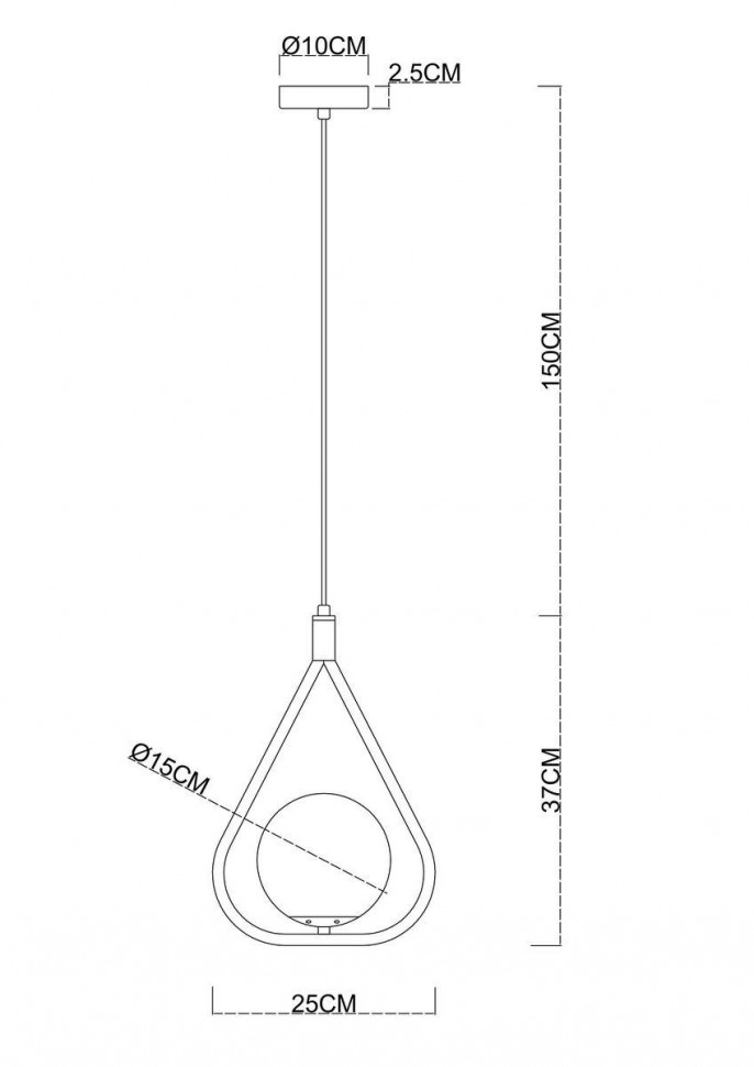 Подвесной светильник Arte Lamp Matisse A7764SP-1BK