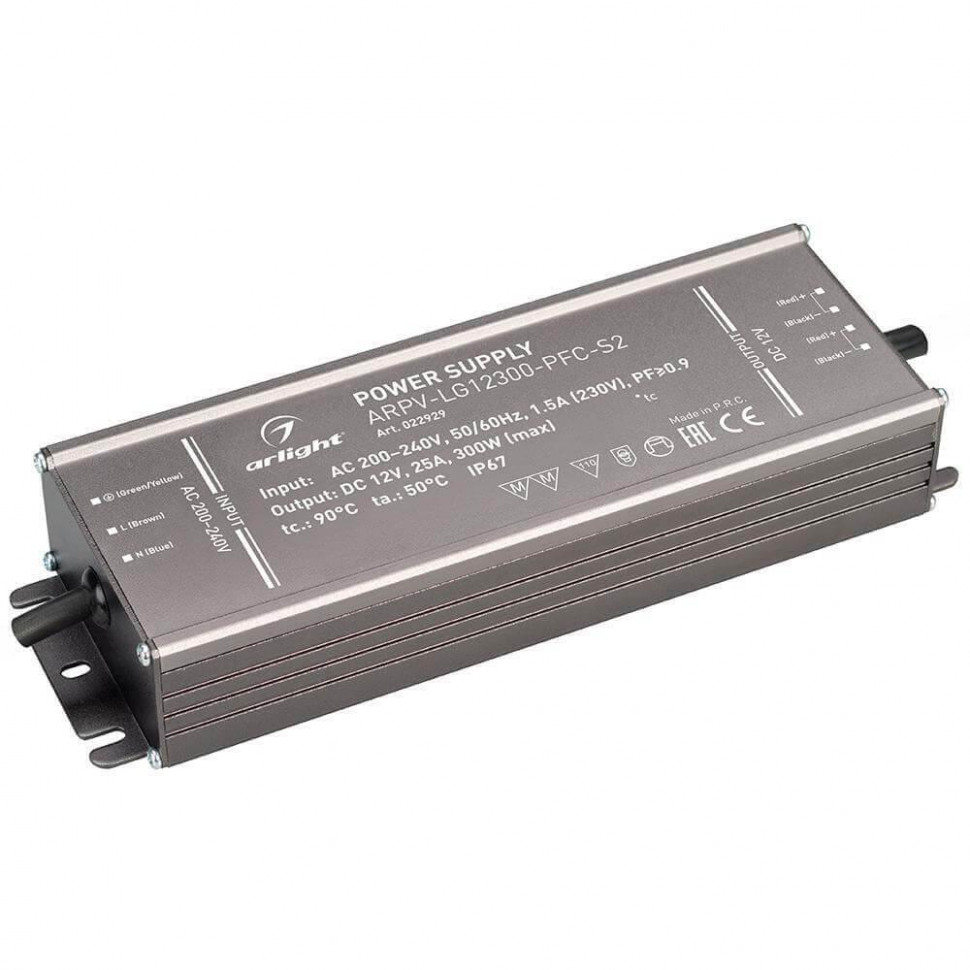 Блок питания Arlight ARPV-LG12300-PFC-S2 (12V, 25.0A, 300W) 022929