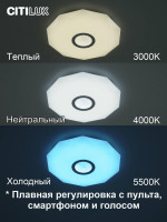 Потолочная люстра Citilux Диамант Смарт CL713A30G
