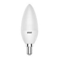 Лампа светодиодная Gauss E14 6W 4100K свеча матовая 33126
