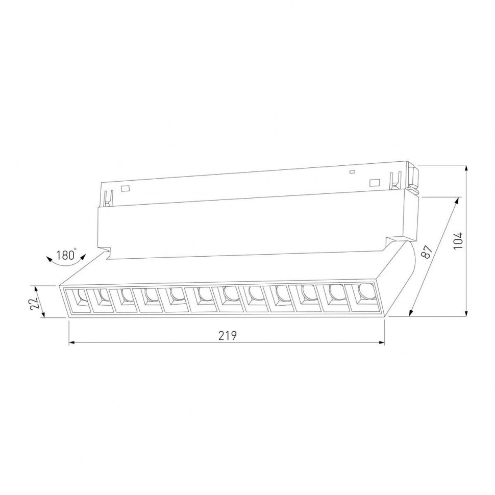 Трековый магнитный светильник Elektrostandard Slim Magnetic 4690389206412 85010/01 a067370
