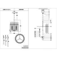 Подвесная люстра Lumien Hall Alte LH3061/4P-CO-CL