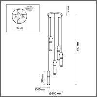 Каскадная люстра Odeon Light Scrow 5058/25LB