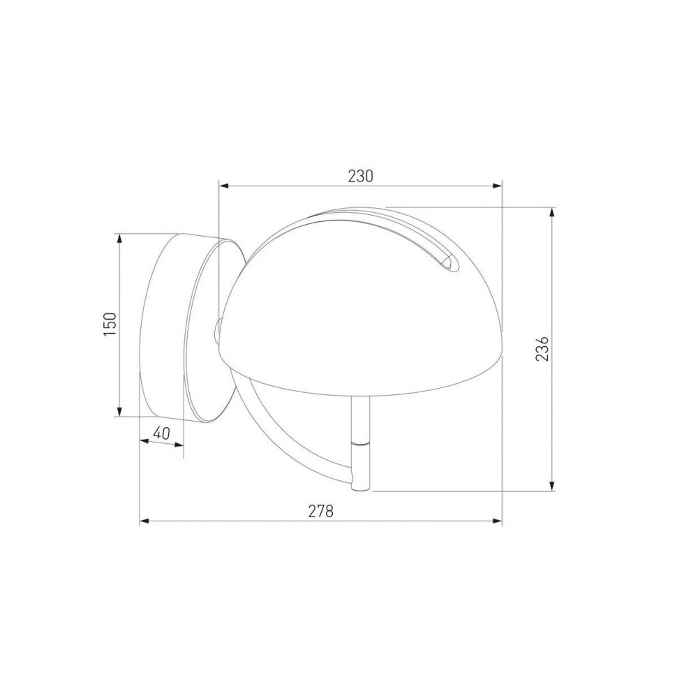 Бра Eurosvet Emisfero 50083/1 LED золото a069297