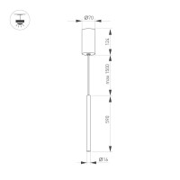 Подвесной светильник Arlight SP-Umbra-Hang-V-L600-10W Warm3000 036948