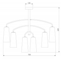 Подвесная люстра Eurosvet Omber 70137/6 хром