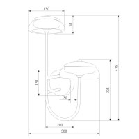 Бра Eurosvet Fungo 50388/2 LED черный a068860