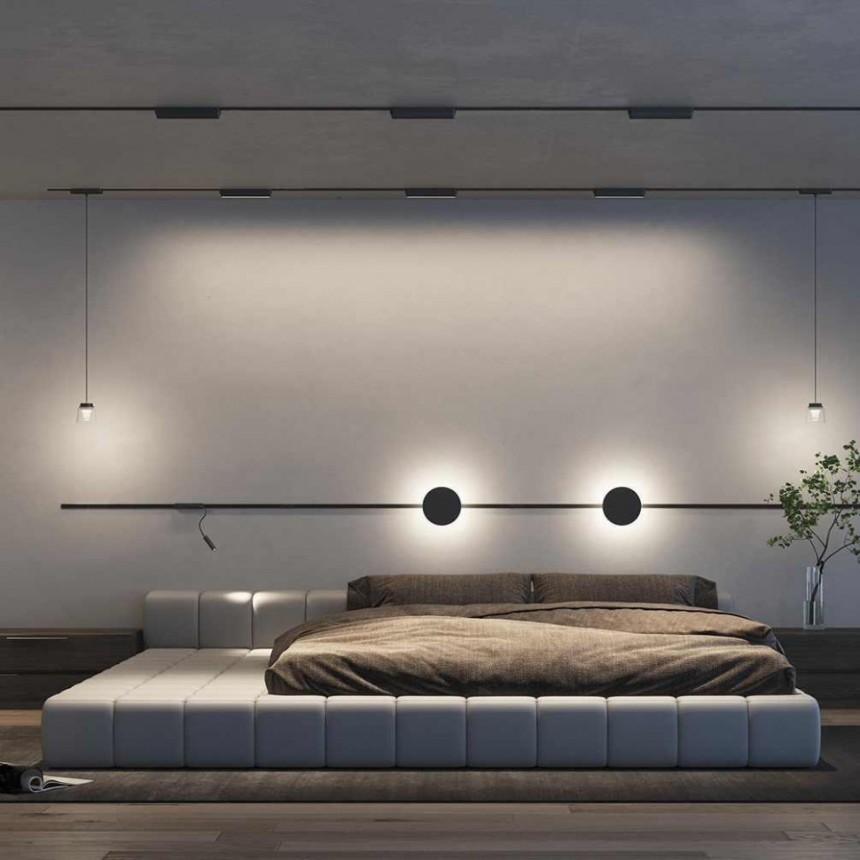 Трековый магнитный однофазный светильник Denkirs Air linear DK5300-BK