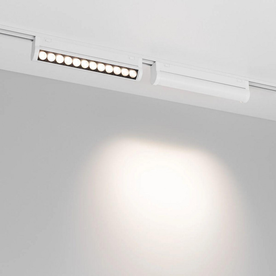 Трековый магнитный светильник Arlight MAG-VIBE-LASER-TURN-L209-12W Day4000 (WH, 24 deg, 48V) 044429