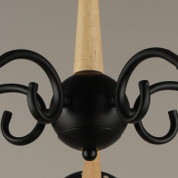 Люстра на штанге Reluce 04886-0.3-05 BK+WOOD