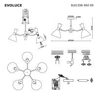 Люстра на штанге Evoluce Vista SLE1256-502-05