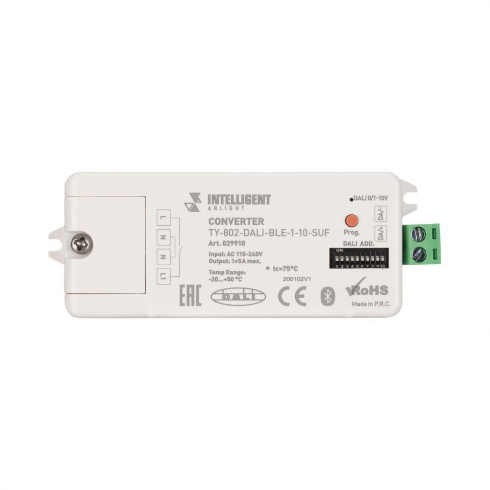 Конвертер Arlight TY-802-Dali-BLE-1-10-SUF (230V, 10A, Dali, 0-10V) 029910