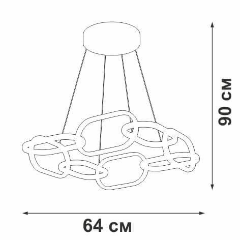 Подвесная люстра Vitaluce V4695-1/8S
