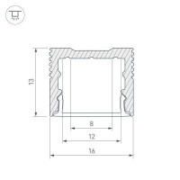 Профиль Arlight SL-Slim-H13M-3000 Anod 036039