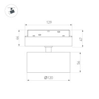 Трековый магнитный светильник Arlight MAG-ORIENT-RONDO-R120-15W Day4000 048354
