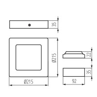 Накладной светильник Kanlux Kanti V2LED 18W-NW-B 33552