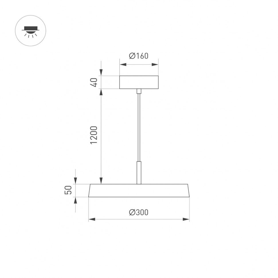 Подвесной светильник Arlight SP-ELEGANT-R300-17W Warm3000 (WH, 120 deg, 230V) 033914(1)