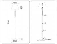 Торшер Ambrella Light High Light Heigh Light LH71028