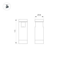 Трековый светильники Arlight ART-APRIORI-SPOT-R40-8W Warm3000 047799