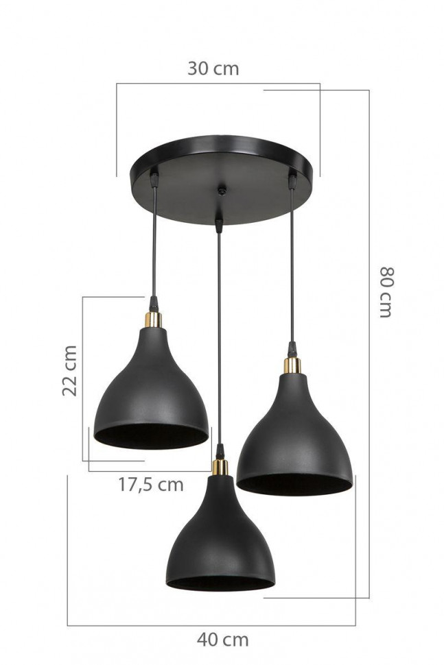 Подвесной светильник Toplight Marjory TL1615H-03BK