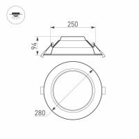 Светильник Downlight Arlight Cyclone 023219(2)