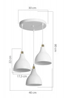 Подвесной светильник Toplight Marjory TL1615H-03WH