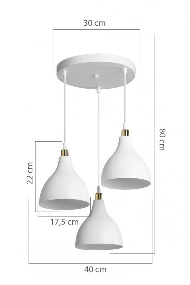 Подвесной светильник Toplight Marjory TL1615H-03WH