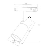 Трековый магнитный светильник Elektrostandard Slim Magnetic 4690389204814 85197/01 a066589