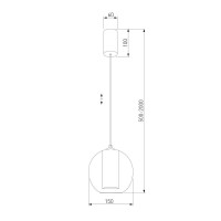 Подвесной светильник Eurosvet Cobble 50258/1 LED бирюзовый a064551