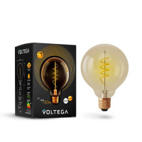 Лампа светодиодная диммируемая Voltega E27 4W 2800К шар прозрачный VG10-G95GE27warm4W-FB 7076