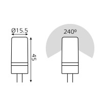 Светодиодная лампа Gauss Elementary G4 5W 4100K 18025