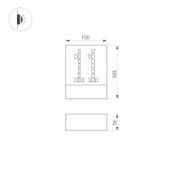 Уличный настенный светодиодный светильник Arlight LGD-Sign-Wall-S150x200-3W Warm3000 030022