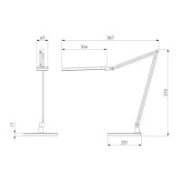Настольная лампа Eurosvet Modern 80420/1 серебристый