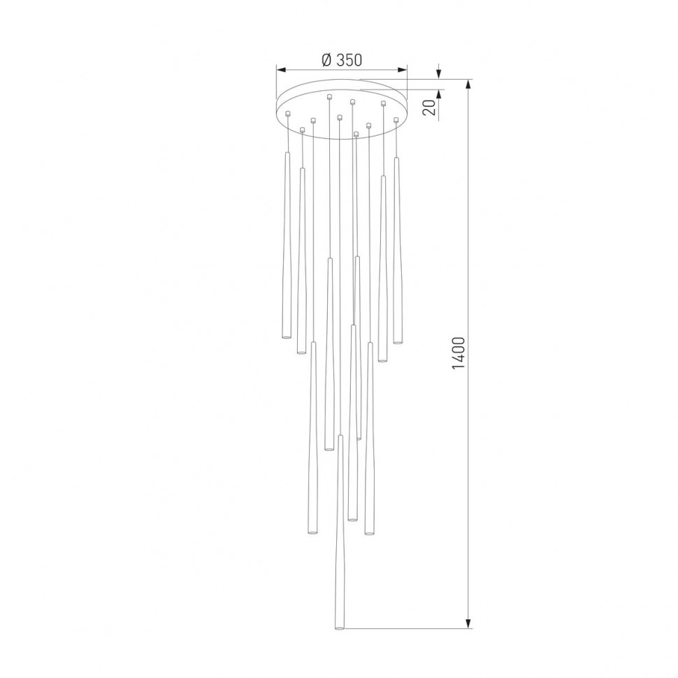 Каскадная люстра TK Lighting 10110 Piano a068692