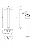 Ландшафтный светильник Arte Lamp Nunki A1910PA-2BK